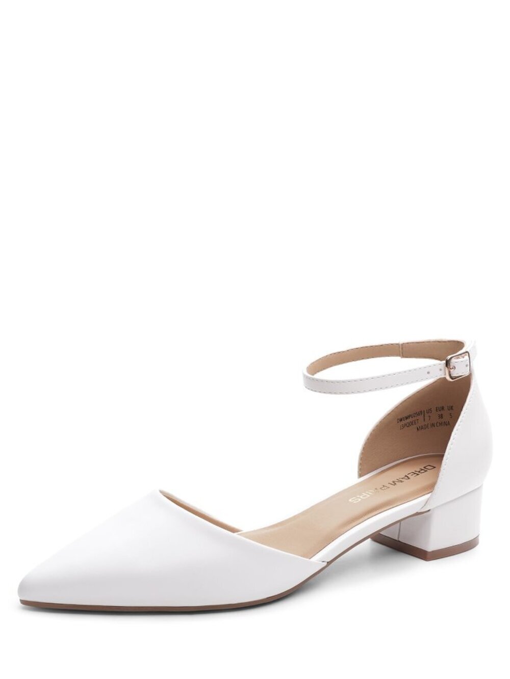 🆕 Women's Dress Shoes Low Heel Pumps Closed Pointed Toe Comfort Casual D'Orsay